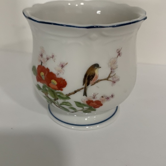 Vintage Japanese Porcelain Jardiniere Planter Birds Takahashi San Francisco - Picture 2 of 6